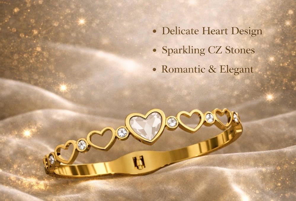 Crystal Heart Glow Bracelet