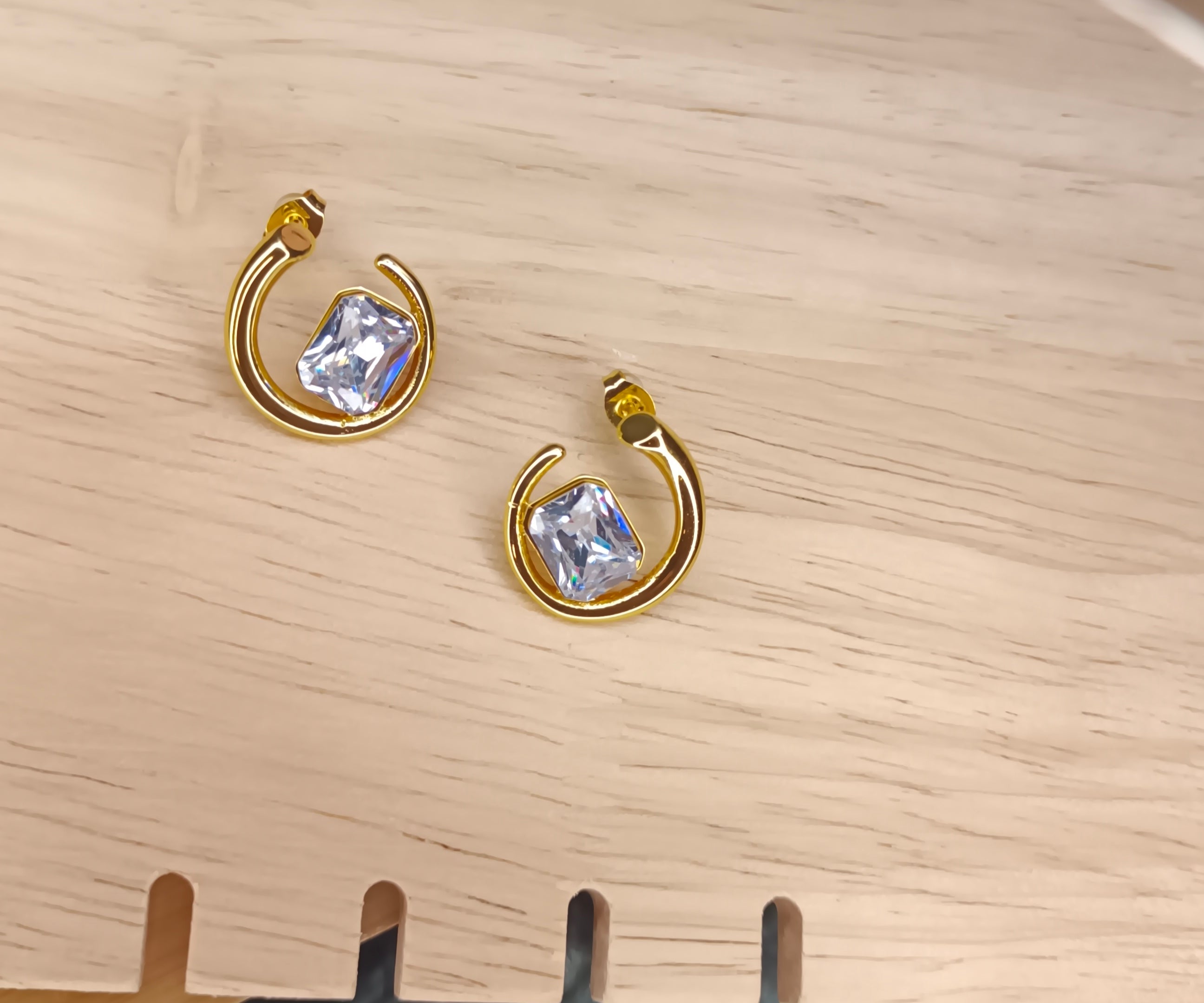 Gold-tone hoop earrings