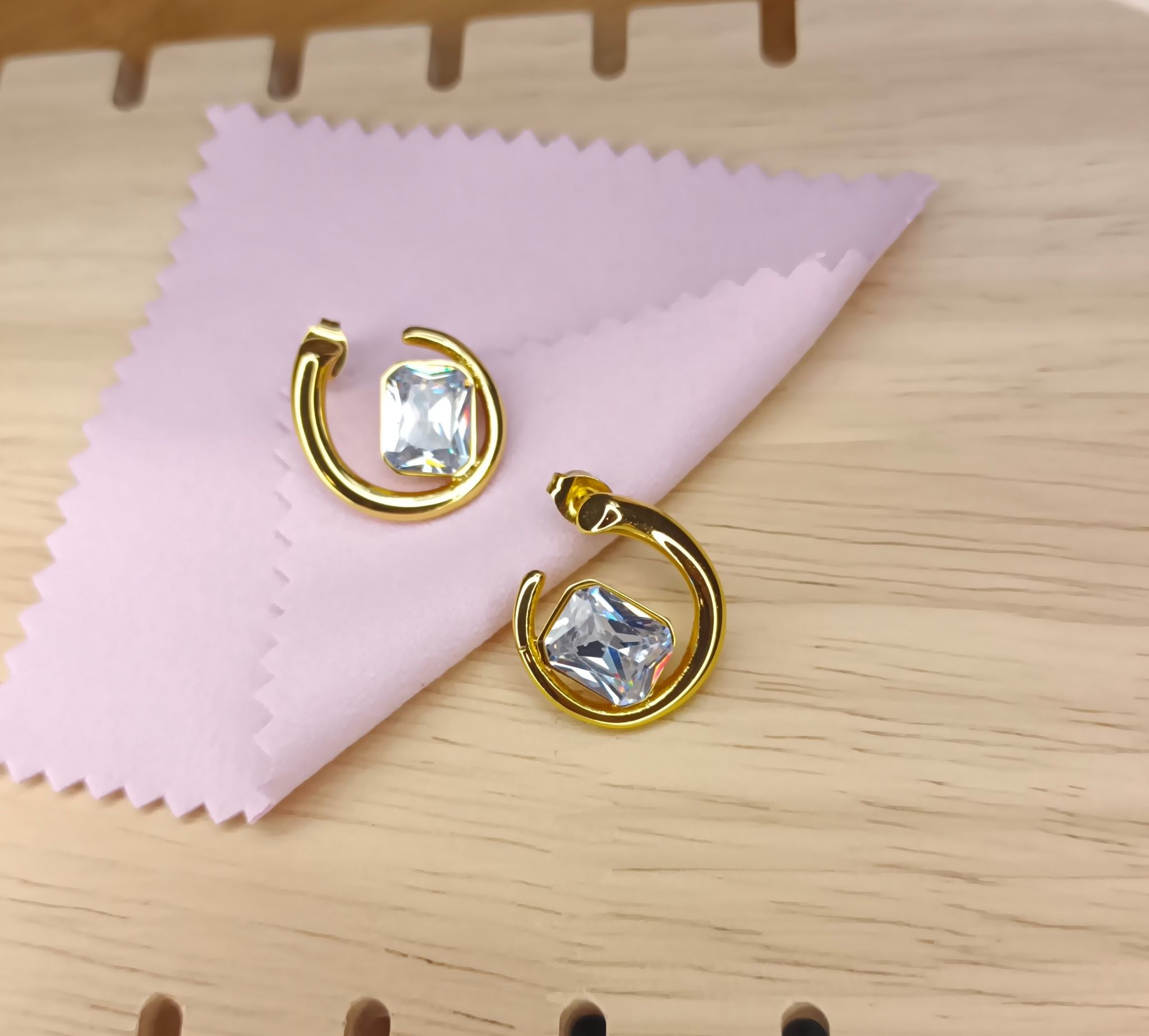 Gold-tone hoop earrings